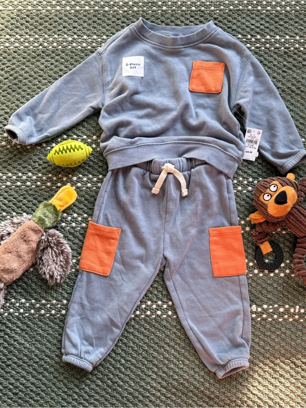 French-Terry Pocket Sweatshirt & Sweatpants set for Baby